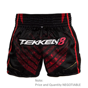 Uniforme de lutte sportive 100% polyester, short de boxe et de Muay Thai imprimé pour hommes, extensible - Product Image 6