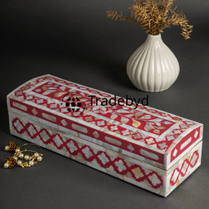 Boîte à bijoux artisanale de qualité supérieure Organisateur de luxe avec incrustation d'os et de vadrouille Décoration intérieure élégante pour les acheteurs exigeants Tradebyd - Product Image 1