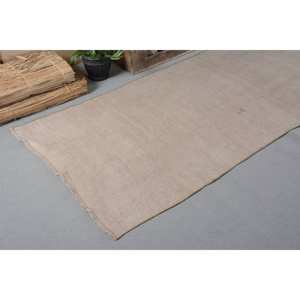 Alfombra de lana Beige rústica hecha a mano, área grande, 3,6x12,4 pies, diseño turco Vintage, patrón de retazos para pasillo, habitación, respaldo de látex - Product Image 5