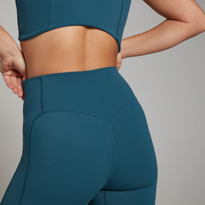 <b>Women's</b> Customized Solid <b>Pattern</b> High Nylon Spandex Workout <b>Leggings</b> Active Gym Wear Yoga Pants - Product Image 5