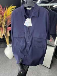 ชุดเดรสผ้าซาตินแขนยาวสำหรับผู้ชาย, เดรสผ้าซาตินแขนยาวลำลองชุดเดินชายหาดมีกระดุมน้ำหนักเบาและระบายอากาศได้ดีสำหรับฤดูใบไม้ผลิ - Product Image 5