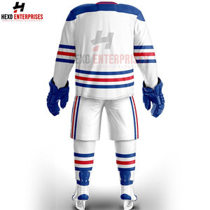 Uniformes de hockey sobre hielo con logotipo personalizado de alta calidad de LICRA/algodón, conjuntos de uniformes de hockey sobre hielo, ropa informal deportiva con nombre de equipo personalizado - Product Image 2