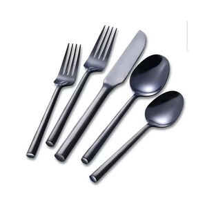 Ensemble de service de couverts décoratifs en métal, poignée ondulée Exclusive, pour cuillère fourchette, service de couverts, poignée en métal émaillé blanc - Product Image 5