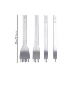 Couro Artesanato Ferramentas Buraco cinzel Graving Costura Punch Tool Set 3,<span class=keywords><strong>4</strong></span>,5,6mm - Product Image 3