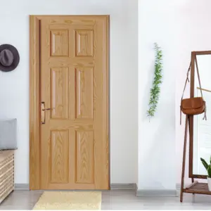 Migliore qualità spagnolo in legno tradizionale stile interno porta impiallacciatura di pino classico perline vetrate e porta solida per le case