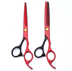Juego de tijeras de corte de pelo ajustables de Color dorado profesional, tijeras de peluquero de acero inoxidable de 2 piezas con reposapiés - Product Image 4
