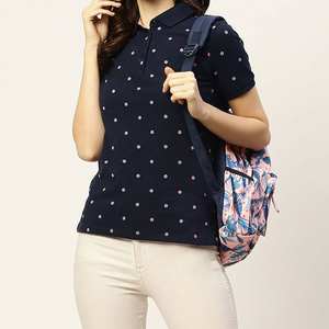 T-shirt de golf à manches courtes en maille respirante avec logo personnalisé pour femmes, décontracté, de haute qualité, 100% coton, à porter toute la journée, sérigraphie - Product Image 5