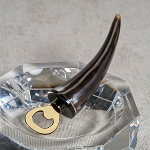 Premium Handmade Modern Buffalo Horn Bottle <b>Opener</b> Sustainable 2-in-1 Durable Eco-Friendly Viking Bar Tool - Product Image 2