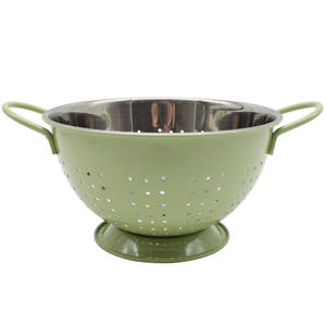 Stainless Steel Mini <b>Colander</b> | <b>Small</b> Fine Mesh Strainer with Dual Handles for Rinsing & Draining for Bulk Wholesale Supply - Product Image 1
