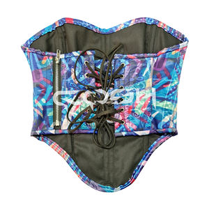 Corset à imprimé aztèque bleu par sublimation numérique - Product Image 6