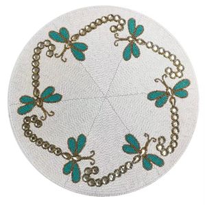 เสื่อรองจานลายดอกไม้ลายดอกไม้หลากสีสำหรับตกแต่งบ้านที่ดีที่สุดของตกแต่งโต๊ะปักลูกปัดสำหรับงานแต่งงาน - Product Image 6