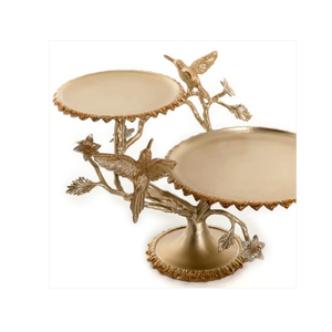 Designer de luxe support à chocolat à 3 niveaux forme ronde présentoir à gâteau élégant restaurant vaisselle dessert serveur - Product Image 6