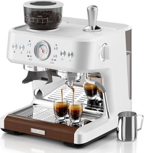 Machine à expresso la plus vendue, machine à expresso professionnelle 58 mm avec moulin intégré, puissant mousseur à lait, buse vapeur, 15 bars - Product Image 3