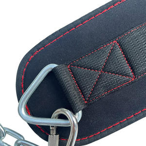 Customizable Heavy Duty Professional Protection Gym Workout Fitness Weightlifting Steel <b>Chain</b> 10mm Neoprene <b>Waist</b> Dip Belt - Product Image 4