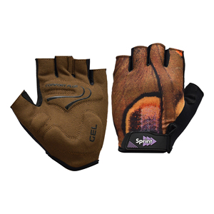 Gants de cyclisme demi-doigt avec logo personnalisé Rembourrage en gel évacuation de l'humidité fabriqués en cuir synthétique de haute qualité pour le sprint - Product Image 1