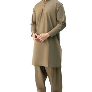 Salwar Kameez pakistanais sur mesure pour tenue décontractée / Dernier style de salwar kameez brodé pour hommes, prix de vente le plus bas - Product Image 1