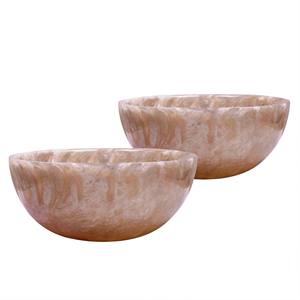 Bol de service en résine décoratif de style antique moderne, fabriqué à la main, poli, d'origine indienne, écologique, compatible lave-vaisselle - Product Image 4