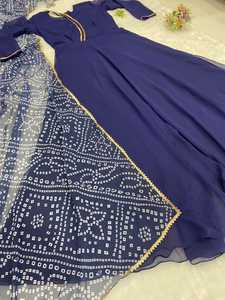 Most Beautiful Latest <strong>Navy</strong> <strong>Blue</strong> Colour <strong>Party</strong> Wear Gown Collection - Product Image 5