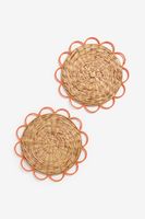 Sous-verres à thé traditionnels éthiopiens et érythréens Habesha personnalisés, en osier, résistants à la chaleur, écologiques, imprimés, tapis Saba
