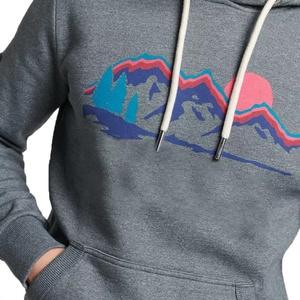 Sudadera con capucha de gran tamaño orgánica forrada con patrón impreso de logotipo bordado personalizado Unisex impermeable Anti-retráctil de talla grande para hombres - Product Image 3