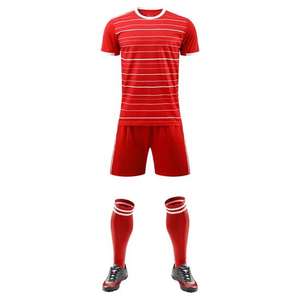 เสื้อฟุตบอลสั่งทำขายส่ง น้ำหนักเบา เป็นมิตรกับสิ่งแวดล้อม สวมใส่สบาย ระบายอากาศได้ดี สำหรับผู้ใหญ่ ดีไซน์แบบซับลิเมชั่นสำหรับทีม - Product Image 1