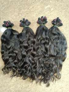 High Quality Virgin Raw Indian <b>Curly</b> Human Hair <b>Extensions</b> - Product Image 5
