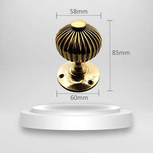 Perilla de puerta de metal de diseño curvo hecho a mano para suministros de herrajes interiores y exteriores suministro de herrajes rústicos de latón de alta calidad - Product Image 5