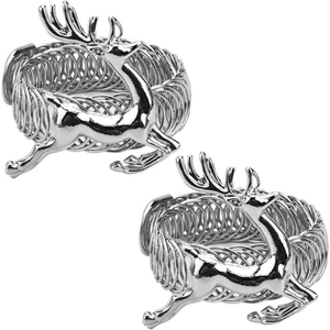 Anneaux de serviette de table en or de qualité supérieure pour le dîner de Noël, vaisselle de fête de Noël, ensemble de serviettes, anneaux décoratifs de Noël - Product Image 5