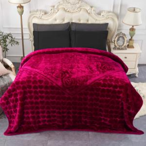 Offre Spéciale 100% Polyester Raschel Vison Couverture Nouveau Caractère Floral Motifs Joyeux Style Européen Couverture De Mariage - Product Image 4