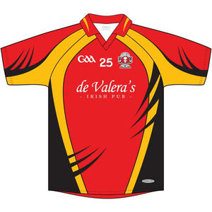 Kit de fútbol GAA 100%, camiseta de fútbol de poliéster, diseño sólido, manga corta, longitud, logotipo frontal, disponible, servicio OEM de estilo superior - Product Image 1