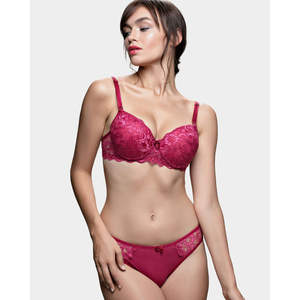 Ensemble de soutien-gorge en dentelle rembourré à armatures confortable pour femmes, 250 pièces, multicolores, bonnet triangle, culotte une pièce, logo imprimé - Product Image 1