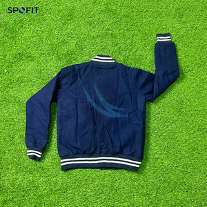 Veste universitaire en laine 100% pour homme, tendance, pour le travail, l'hiver, décontractée, streetwear, veste de baseball avec patchwork - Product Image 4