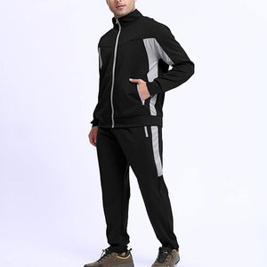 ชุดวิ่งออกกำลังกายกีฬาขนแกะสำหรับผู้ชายชุดวอร์มสองชิ้นระบายอากาศได้ดีปรับแต่งได้สำหรับฤดูหนาวขายส่ง - Product Image 4