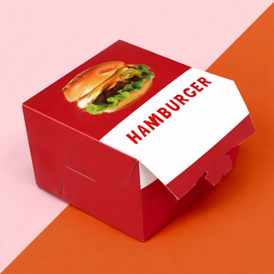 Caja de Papel para Hamburguesas Impresa Personalizada, Caja Plegable para Comida para Llevar, Caja para Hamburguesas Reciclable de Papel Recubierto - Product Image 5