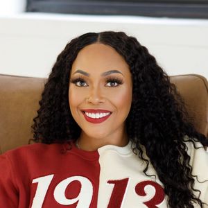 Demi 1913 Chenille Crewneck Sweatshirt Two Tone Premium Fleece Sorority Apparel Greek DST Delta Winter Warm Top - Product Image 2