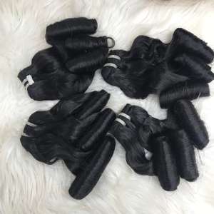 Qualité Prix de gros Remy Hair Bouncy Curly Bundles 100% Vietnam Extensions de cheveux humains avec la meilleure qualité - Product Image 4