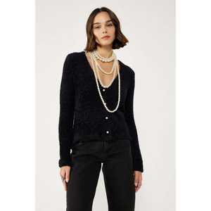 Cárdigan Informal de Punto Suave para Invierno, con Botones, Estilo Jacquard Tejido a Crochet - Product Image 1