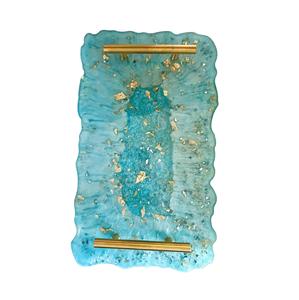 Plateau rectangulaire classique en résine pour servir à la maison, hôtel ou restaurant, prix d'usine en Inde écologique - Product Image 1