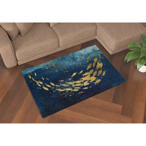 Alfombra Estampada Golden Fish Rugs - Diseño Animal Moderno y Lujoso, Alfombra de Chenilla - Product Image 5