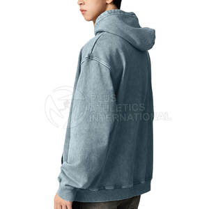 เสื้อฮู้ดผู้ชายซักกรดเสื้อฮู้ดแขนยาวผ้าฝ้ายผสมมีฮู้ดสำหรับสตรีทแวร์ - Product Image 4