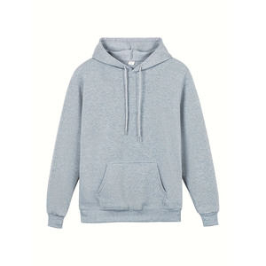 Sudadera con Capucha para Hombre, 100% Algodón, Felpa, Corte Regular, Color Sólido, Informal, con Bolsillo, para Otoño - Product Image 1