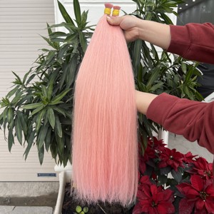 Pinky Slave De Luxe Naturel Droite Extensions de Cheveux Humains 100g Remy Cheveux Qualité Européenne Standard De Qualité Couleur Blanchie - Product Image 1