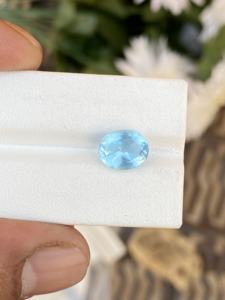 High Quality 8x10 Natural <b>Aquamarine</b> 2.42 Carat Oval Shape Cut Color Change Loose Gemstone for Jewelry Making - Product Image 3