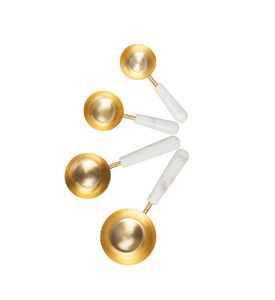 Luxury Design Brass <b>Spoon</b> White Stone Handle Eco Friendly Brass and Marble <b>Salad</b> <b>Spoon</b> at Affordable Price - Product Image 4