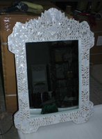 Miroir décoratif de luxe en nacre, artisanal indien, moderne, écologique, pour mariage, salle de bain, dressing, maison, hôtel