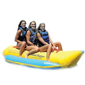 Premium 3 Passenger Banana Boat <b>Towable</b> Tube Inflatable Water <b>Towable</b> Raft Heavy Duty PVC Sea Lake Water Sports Fun Boat Toy - Product Image 3