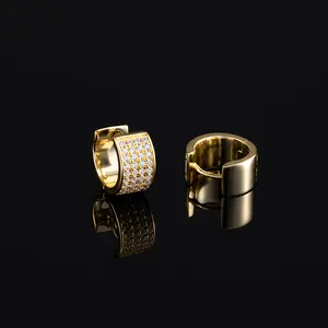 OEM Eco Friendly Lab Grown Diamond <b>Sterling</b> <b>Silver</b> <b>Hoop</b> Earrings-Gift - Product Image 2