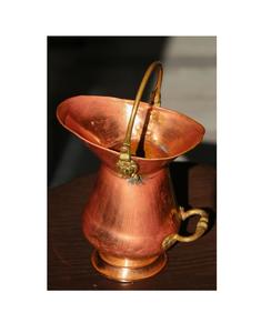 Classic copper coal bucket with polished surface and durable structure designed for <b>both</b> functional use and decorative display - Product Image 3