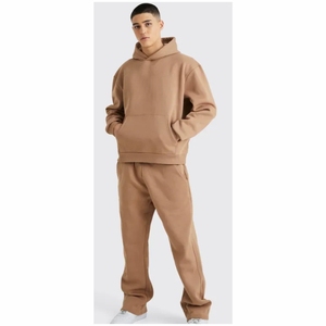 Conjuntos de chándal para hombre personalizados a la moda al por mayor, ropa deportiva transpirable con cuello con capucha, técnica impresa hecha en Pakistán - Product Image 1