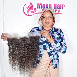 Naturel à la recherche de nouvelles tendances Derniers produits Meilleur prix Indien Remy trame frontale de cheveux humains bouclés exportés directement de l'Inde - Product Image 3